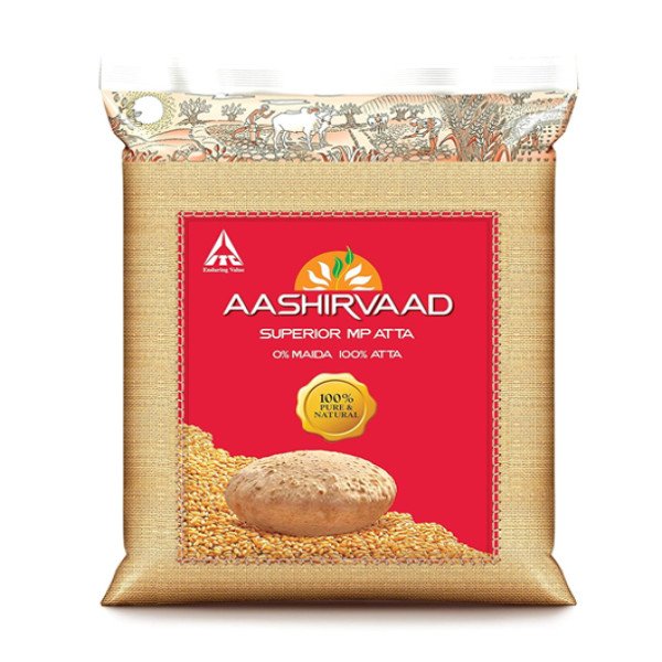Aashirvaad Superior MP Atta, 1kg, 100% Whole Wheat Flour, 0% Maida