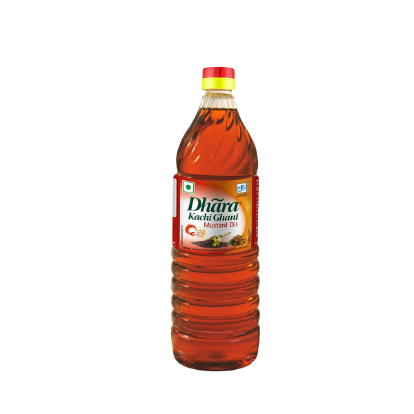 Dhara Oil - Mustard (Kachi Ghani), 1 lt Bottle