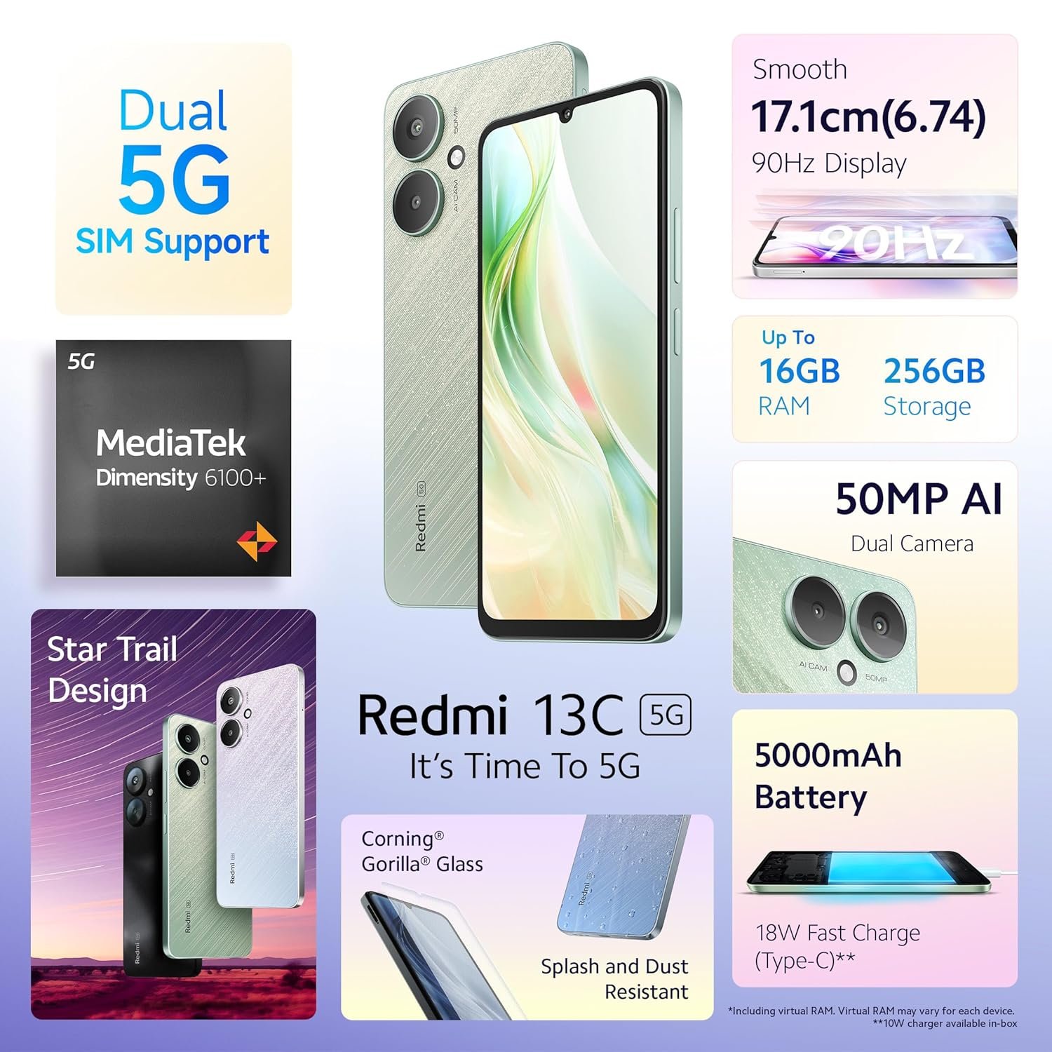 Redmi 13C 5G 6/128 Green