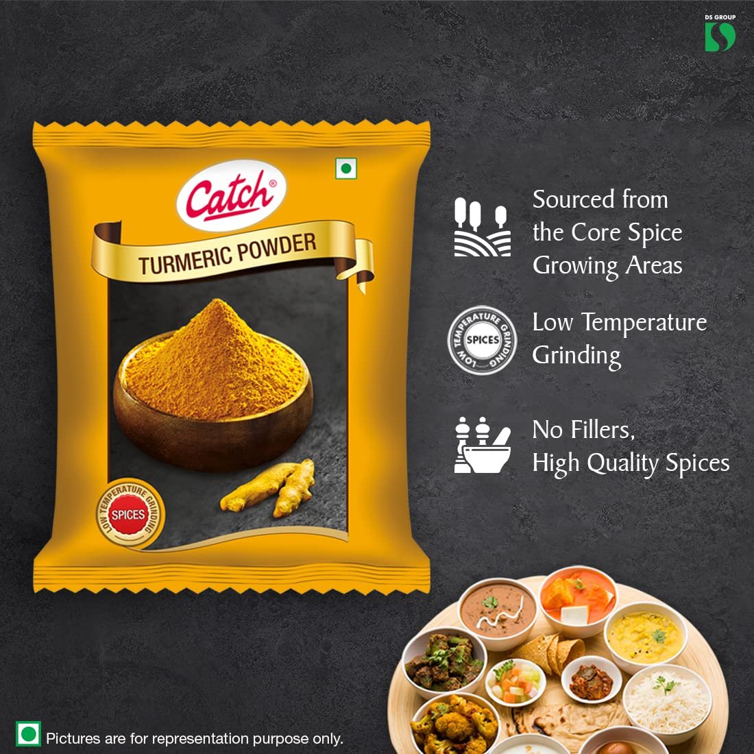 Catch Turmeric Powder, 500g, Natural (Haldi)