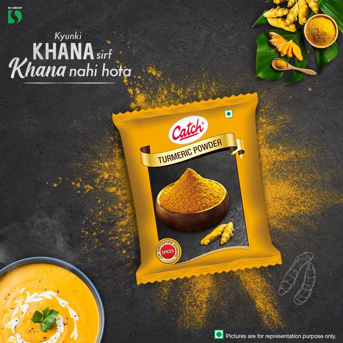 Catch Turmeric Powder, 500g, Natural (Haldi)