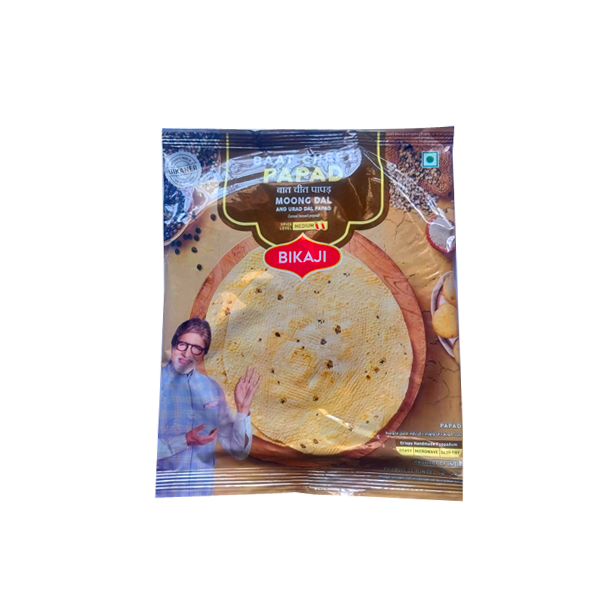 Bikaji Aslee Bikaneri - Baat Cheet Papad - Moong Dal Handroll Papad 400gm